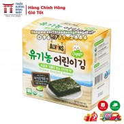 Rong biển TÁCH MUỐI ăn liền dạng lá ORGANIC ALVIN cho bé, rong biển ăn liền, rong biển hàn quốc [Date 6/2022]
